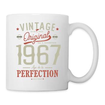 age de la perfection 1967 anniversaire 55 ans - Mug blanc - blanc - Droite
