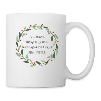 christliches Design - Gottesliebe - Tasse - Weiß - Rechts