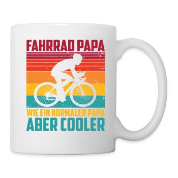 Fahrrad Papa Vater Rad Bike lustiger Spruch - Tasse - Weiß - Rechts