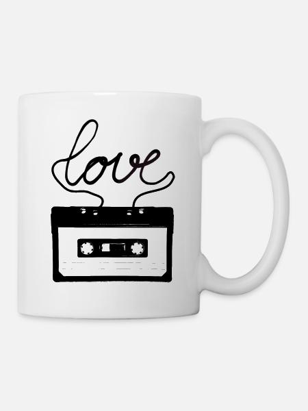 Love Music Compact Cassette Music - Mug blanc - blanc