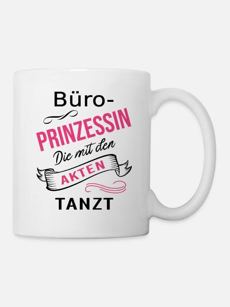 Sekretärin Büroprinzessin Sachbearbeiterin - Tasse - Weiß