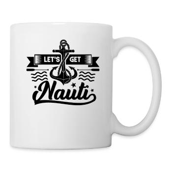 Obtenons le capitaine de bateau à moteur Nauti - Mug blanc - blanc - Droite