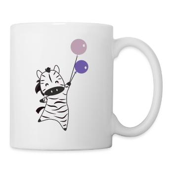 Le ballon zèbre fait voler des animaux amusants pour les enfants - Mug blanc - blanc - Droite