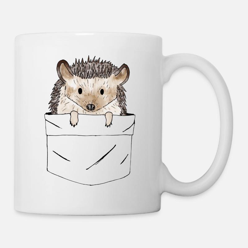 hérisson de poche - Mug blanc - blanc