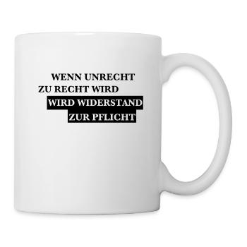 Widerstand pflicht - Tasse - Weiß - Rechts
