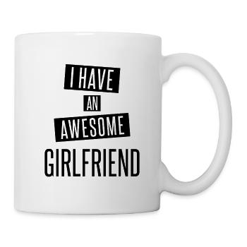 J'ai une chemise de petite amie géniale amusant mignon - Mug blanc - blanc - Droite