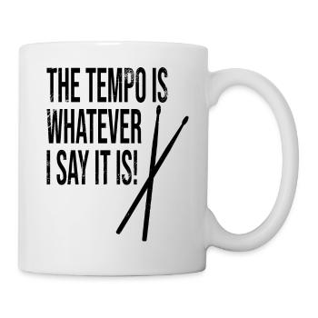 Le tempo est ce que je dis / baguettes - Mug blanc - blanc - Droite
