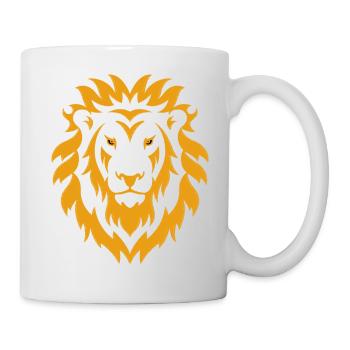 Big Simple Roaring Lion Face Costume for Halloween - Mug - white - Right