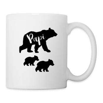 Chemise pour Papi | Cadeau de fête des pères Papi Bear - Mug blanc - blanc - Droite