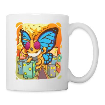 Sweet butterfly and the city - Mug - white - Right