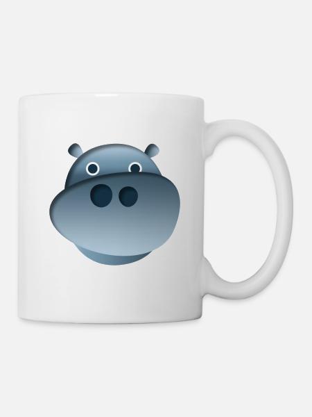 Golden hippopotamus - Mug - white