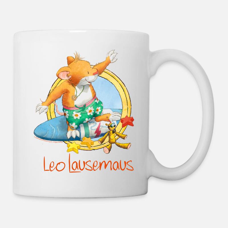 Leo Lausemaus Sommer Surfer Urlaub - Tasse - Weiß