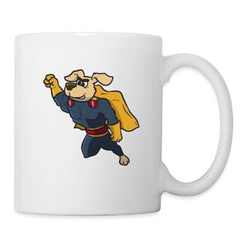 Super dog labrador funny cartoon - Mug - white - Right