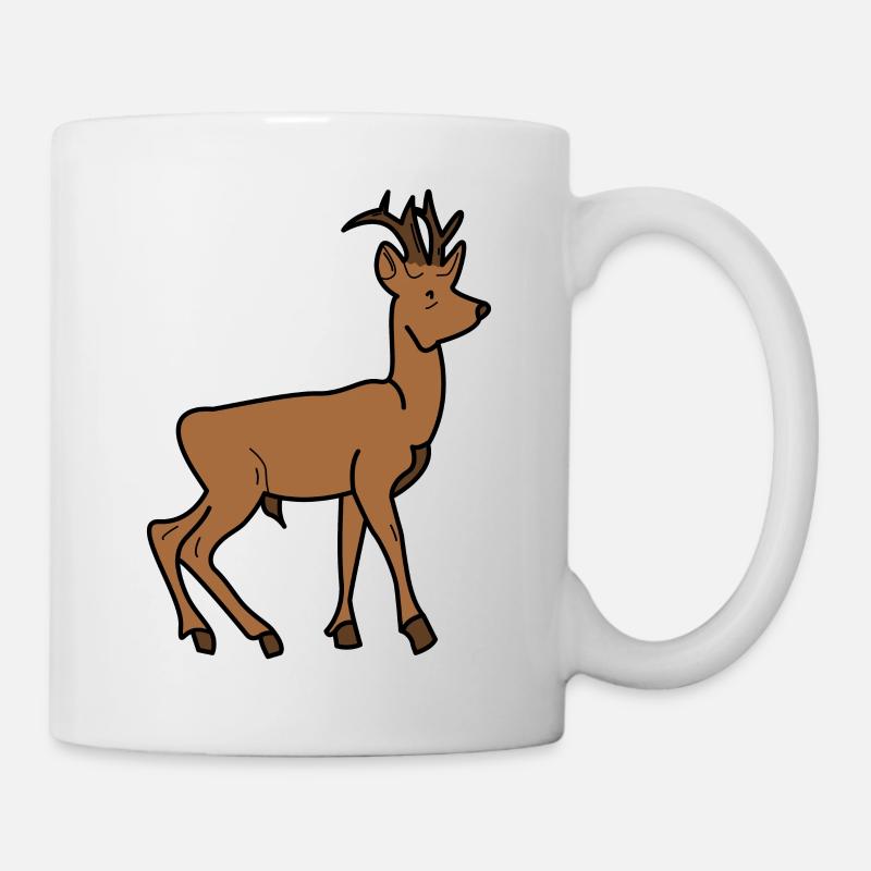 Reh - Tier - Hirsch - Tasse - Weiß
