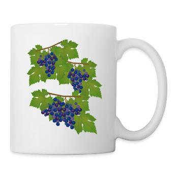 Grapes, vine, autumn, wine - Mug - white - Right
