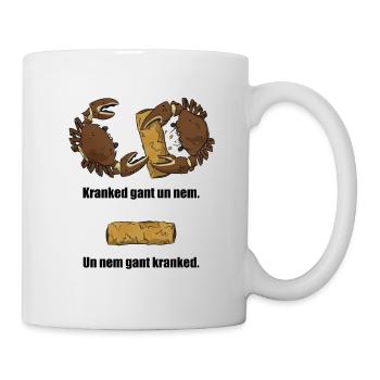 Kranked gant un nem... - Fond sombre / noir - Mug blanc - blanc - Droite