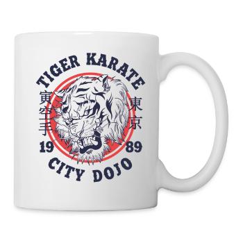 Karate vintage retro Design Stadt Dojo Tiger - Tasse - Weiß - Rechts