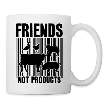 VEGAN FRIENDS NOT FOOD BARCODE - Mug - white - Right
