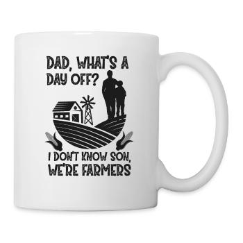 We're Farmers Dad Son Life Agriculture - Mug - white - Right