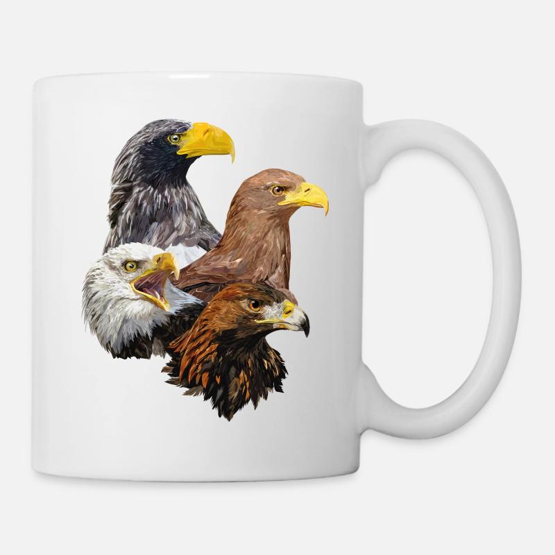 Raubvögel - Tasse - Weiß