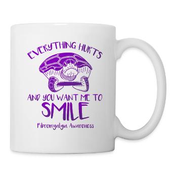 Alles tut weh und du willst, dass ich Lache - Tasse - Weiß - Rechts