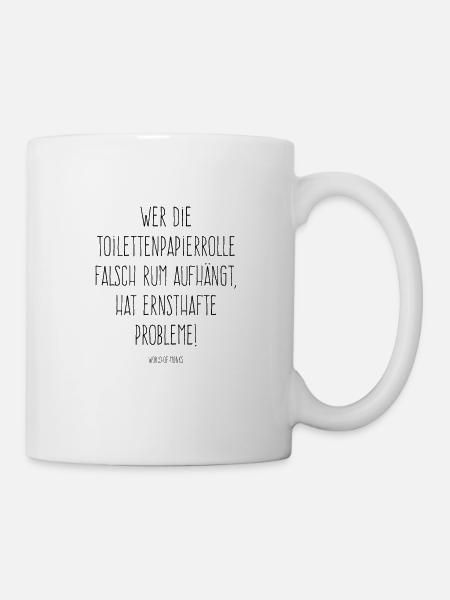 MONKS | Toilettenpapier-Rolle - Tasse - Weiß