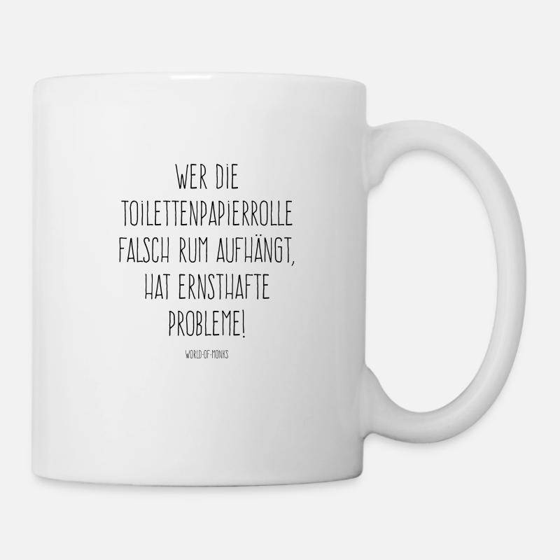 MONKS | Toilettenpapier-Rolle - Tasse - Weiß