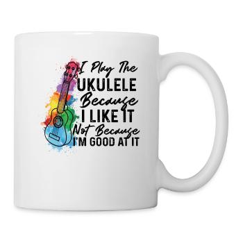 Je joue du ukulélé parce que je l'aime Ukulele Playe - Mug blanc - blanc - Droite
