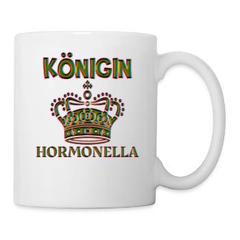 Königin Hormonella, KÖNIGIN, Hormone,Tage, Periode - Tasse - Weiß - Rechts