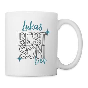 Lukas bester Sohn aller Zeiten Lukas Geschenk - Tasse - Weiß - Rechts