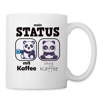 lustiges Kaffeetrinker Spruch mit Panda Geschenk - Tasse - Weiß - Rechts