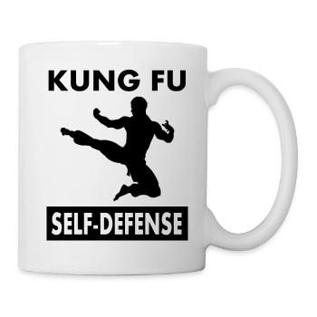j'aime kung fu self défense arts martiaux - Mug blanc - blanc - Droite
