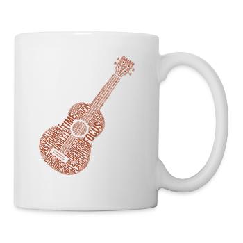 Ukulele Word Cloud Ukulele Player Hawaiian Musicia - Tasse - Weiß - Rechts