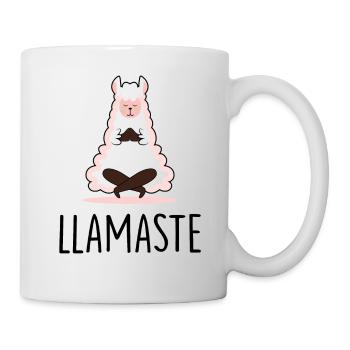 Llamaste humour yoga et lama en tailleur mignon - Mug blanc - blanc - Droite