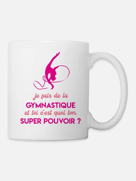 Je fais de la gymnastique et toi ton super pouvoir - Mug blanc - blanc