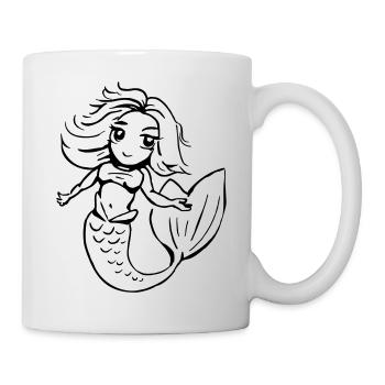 little ink mermaid - Mug - white - Right