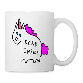 Berlin Street Art Dead Unicorn - Mug blanc - blanc - Droite