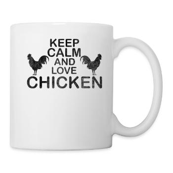 Keep Calm And Love Chicken saying chicken chickens - Mug - white - Right