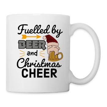 Frohe Weihnachten, Frohe Weihnachten, Frohe Weihnachten - Tasse - Weiß - Rechts