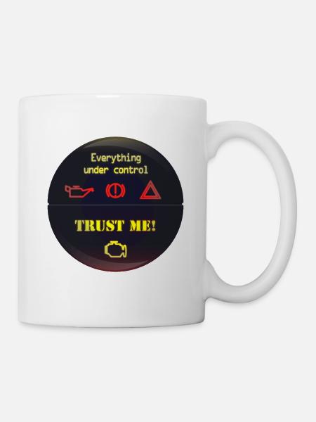 Conception de tasse drôle: sous contrôle - Mug blanc - blanc