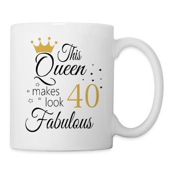 Cette reine rend 40 fabuleux - Mug blanc - blanc - Droite