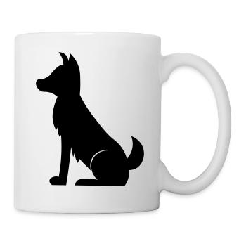 Simple black dog / simple black dog - Mug - white - Right