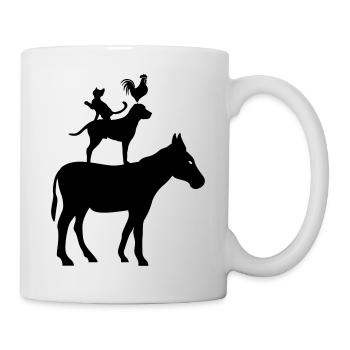 Musiciens de la ville de Brême - Mug blanc - blanc - Droite