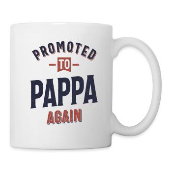 Promoted To Pappa Again | Father Grandpa - Mug - white - Right