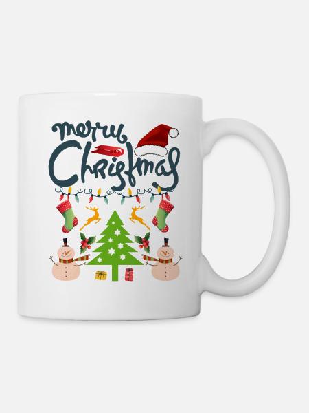 Joyeux Noël, Joyeux Noël, Joyeux Noël - Mug blanc - blanc