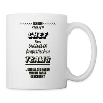 Stolzer Chef Tasse - Tasse - Weiß - Rechts