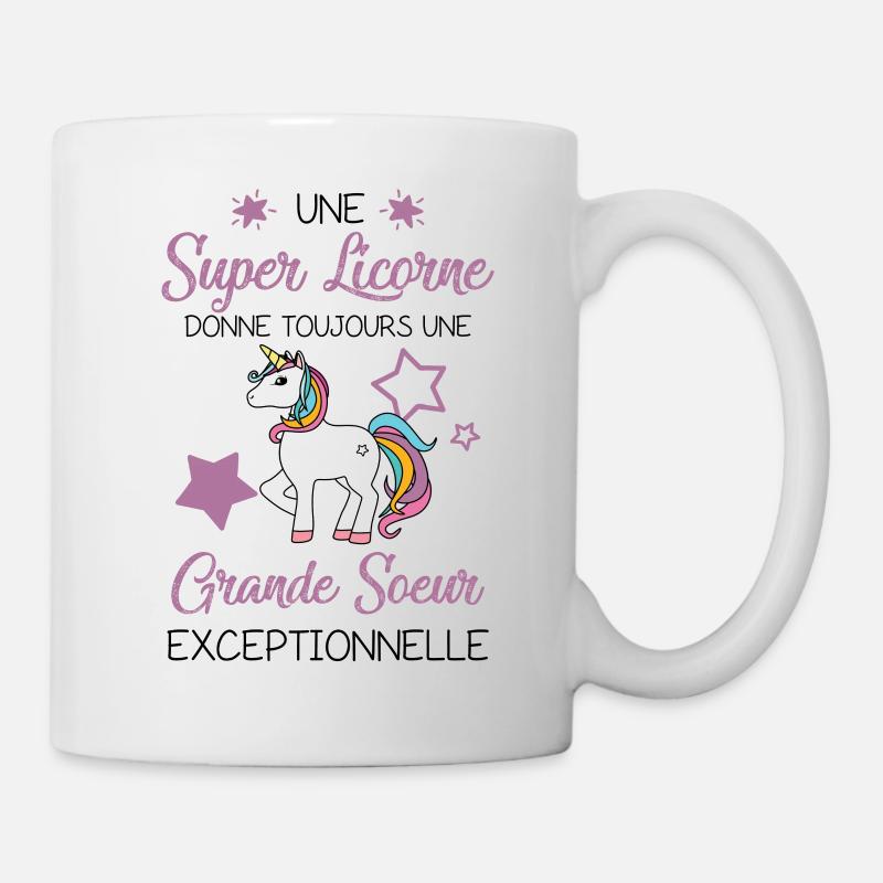 Super licorne nouvelle grande soeur exceptionnelle - Mug blanc - blanc