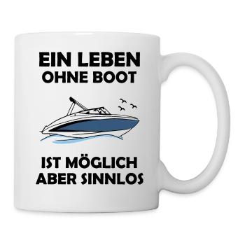 Ich liebe mein Boot Motorboot - Tasse - Weiß - Rechts