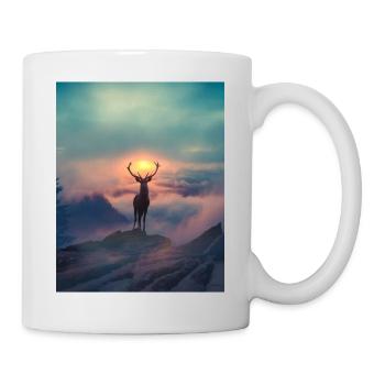 Sun deer - Mug - white - Right