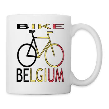 Vélo en Belgique Vélo vélo cadeau - Mug blanc - blanc - Droite